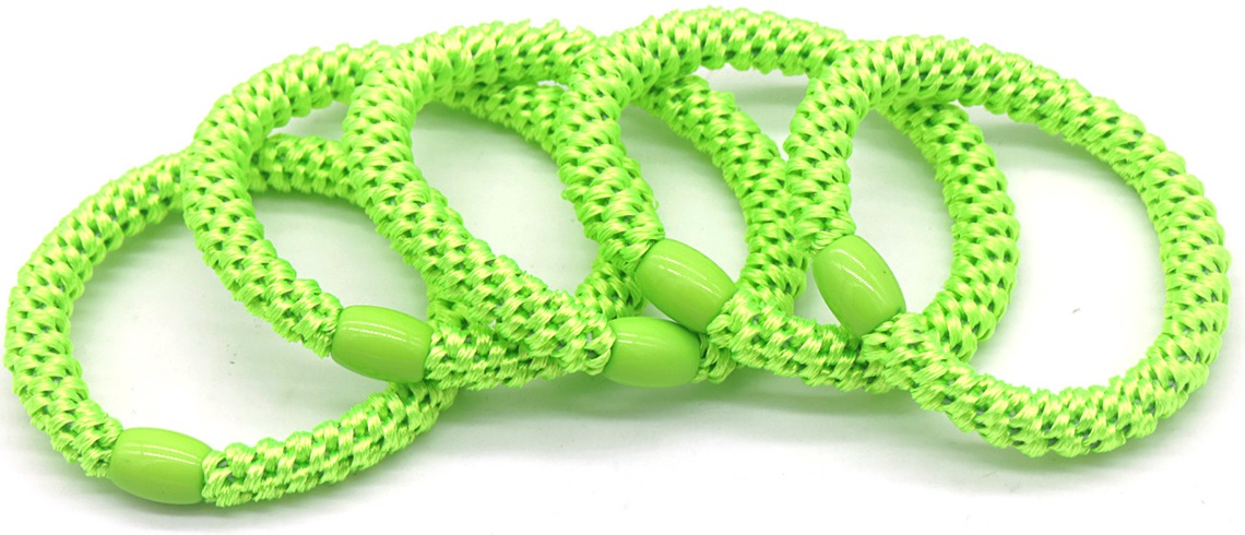I-F22.1  H2253-004 XD2246 Hair Tie Set 5pcs Green