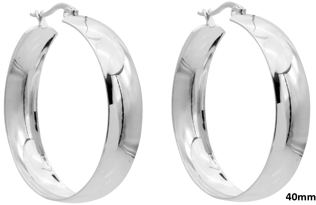 J-A7.3 E2616-006S S. Steel Earrings 40mm