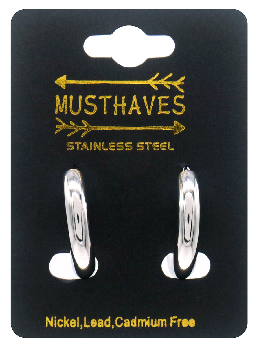 D-A19.2 E2593-259 S. Steel Earrings 2.5cm