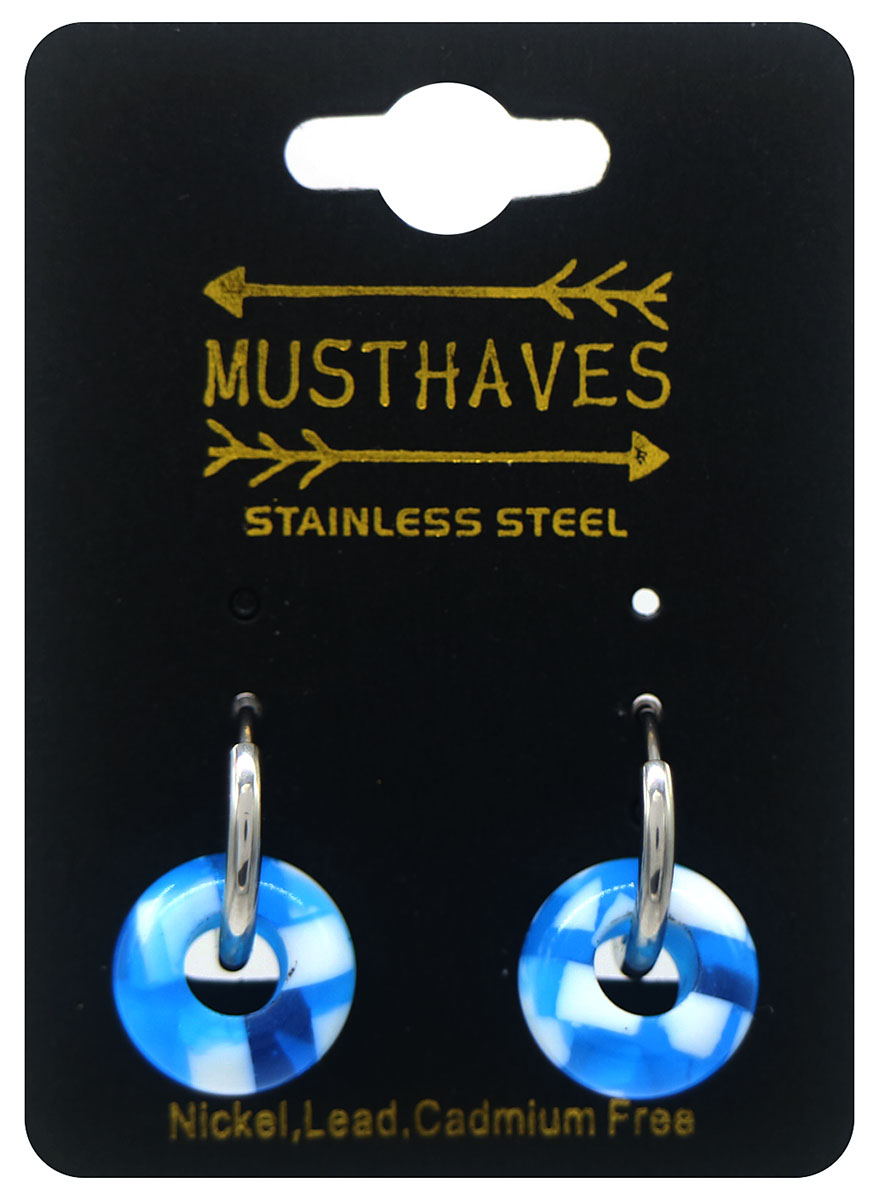 E-C7.5 E103-233S-1 S. Steel Earrings 2cm