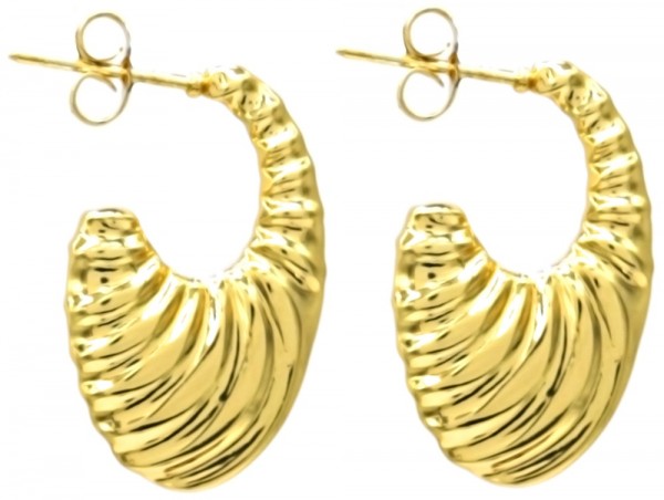 D-C4.2 E68-014G S. Steel Earrings 2.5cm