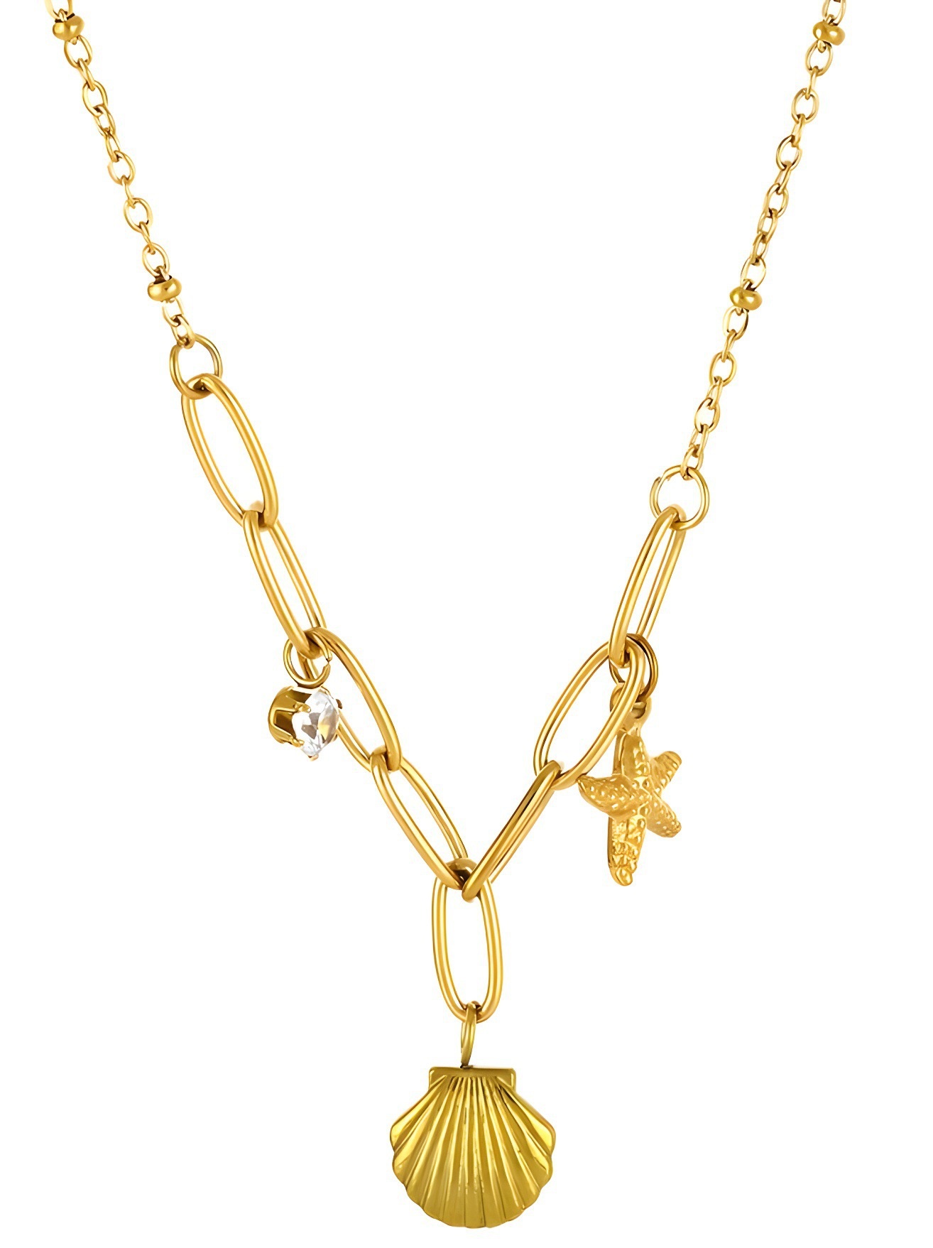 H-D15.2 N074-021G S. Steel Necklace Charms 40-45cm