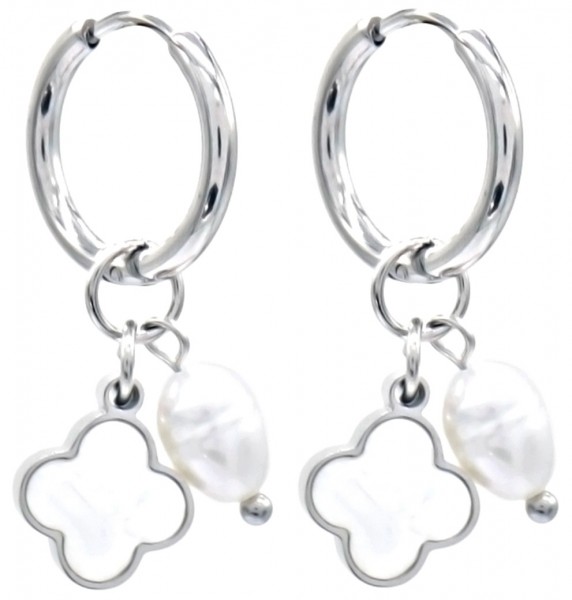 F-B20.4 E090-010S S. Steel Earrings 2.8cm