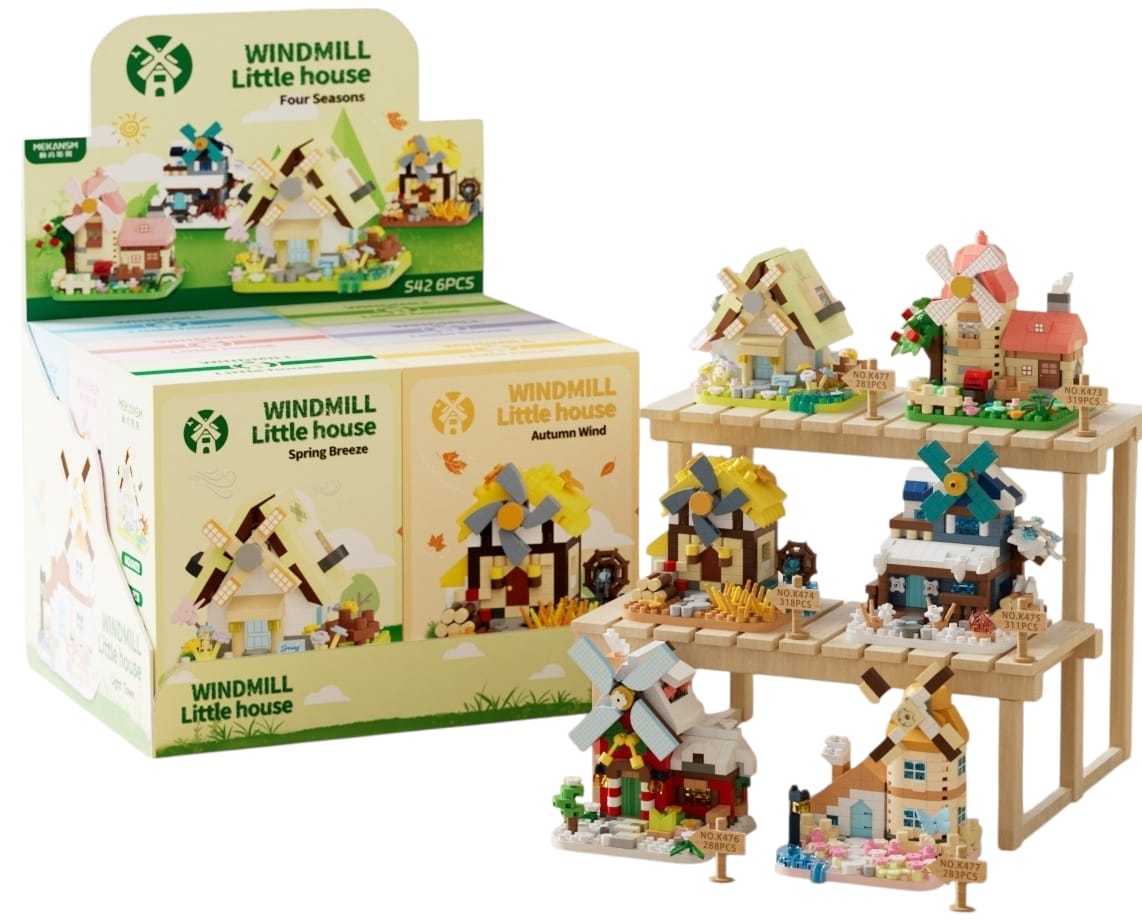 K-F2.2  S42 Building Block Set Windmills - 6pcs in display