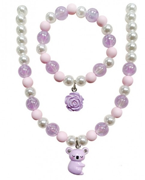 F-E2.2 NB2230-002 Elastic Necklace - Bracelet Set For Kids