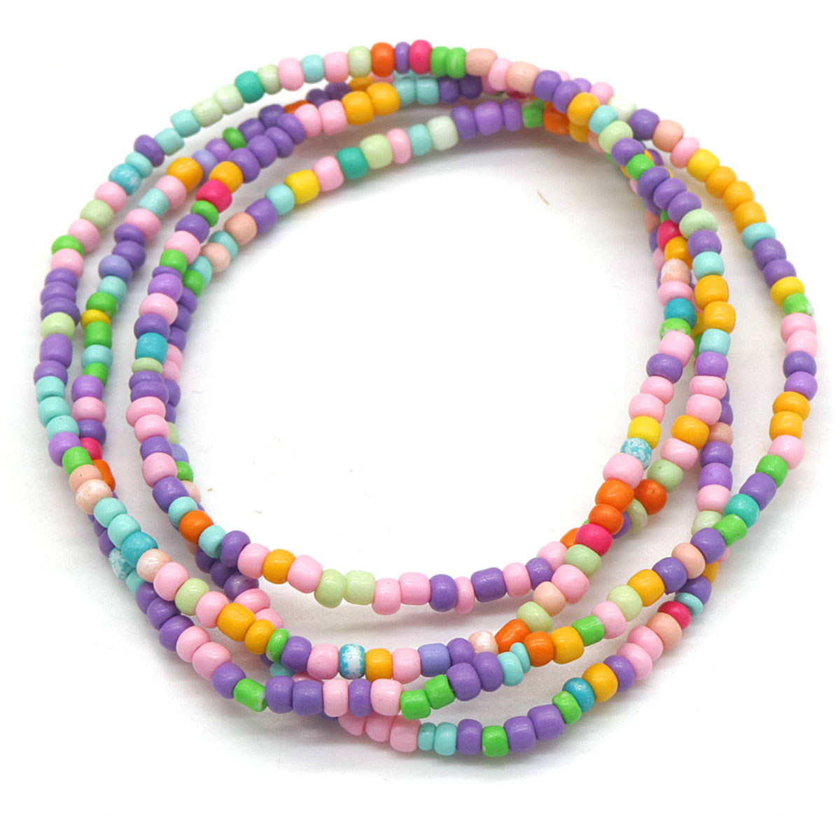 A-E21.2 B1661-007 Bracelet Glassbeads Multi