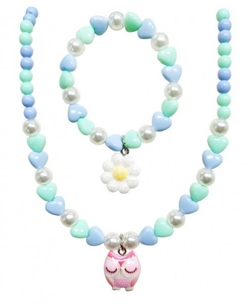F-F9.1 NB2230-002 Elastic Necklace - Bracelet Set For Kids