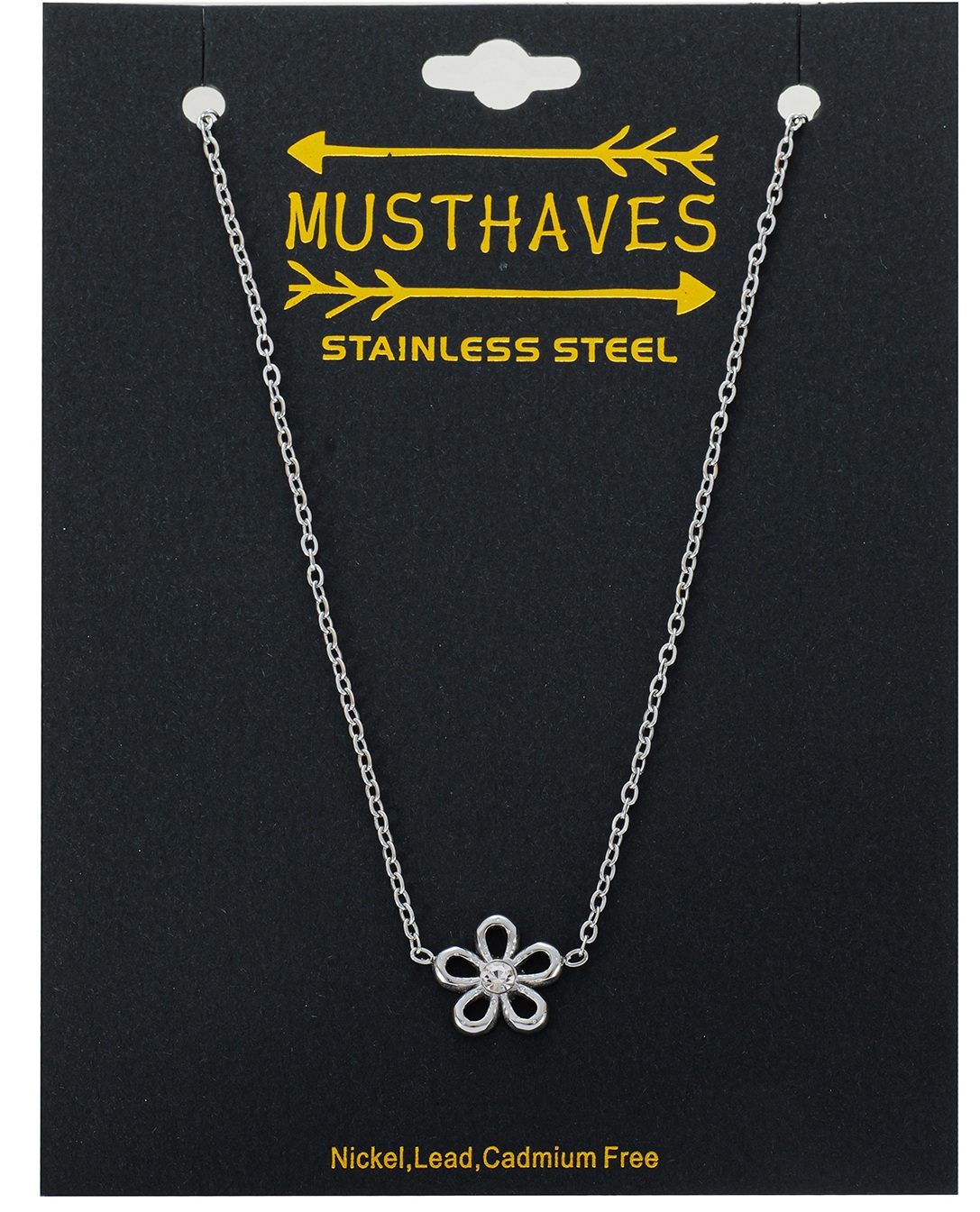 G-D7.2 N2616-033S S. Steel Necklace Flower 40-45cm