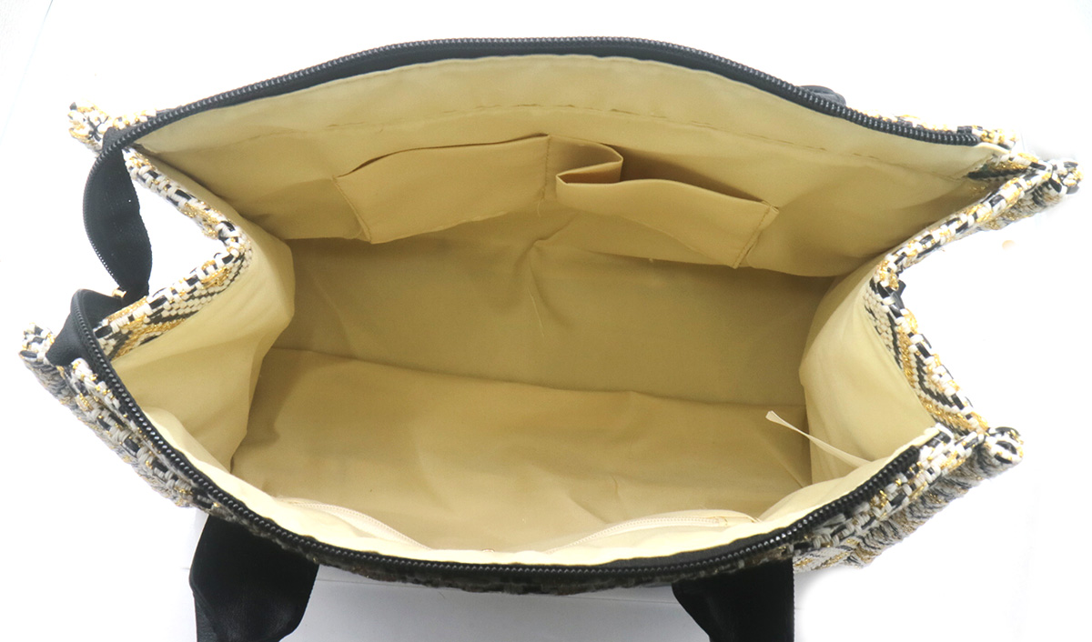 Y-D5.3 BAG1021-002-1 PU Shopper Bag Glitters 33x24.5x16cm Black