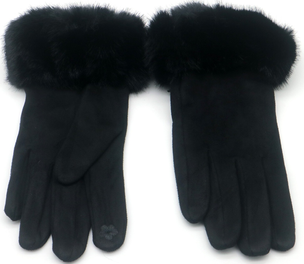 T-H4.2 GLOVES1002-003-1 Gloves Faux Fur Black