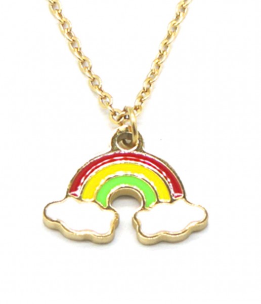 H-C21.3 N221-311G S. Steel Kids Necklace 15mm Rainbow 35-41cm