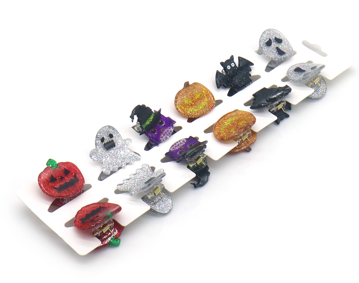 R-N6.1  H1038-018 Hair Claw Set Halloween 12pcs