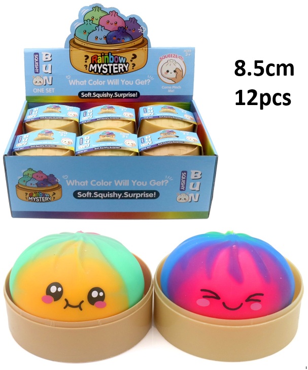 T-A7.2 TOY004-007 Squishy Dumpling 8.5cm - Display 12pcs