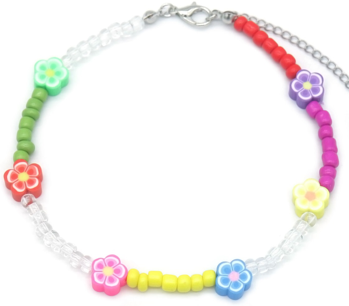 I-B20.1 ANK830-040 Anklet Flowers