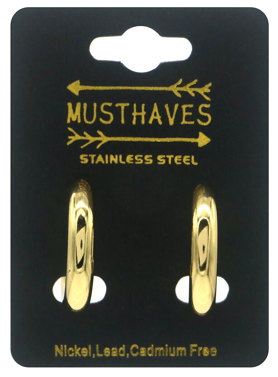 D-C2.1 E2593-259G S. Steel Earrings 2.5cm