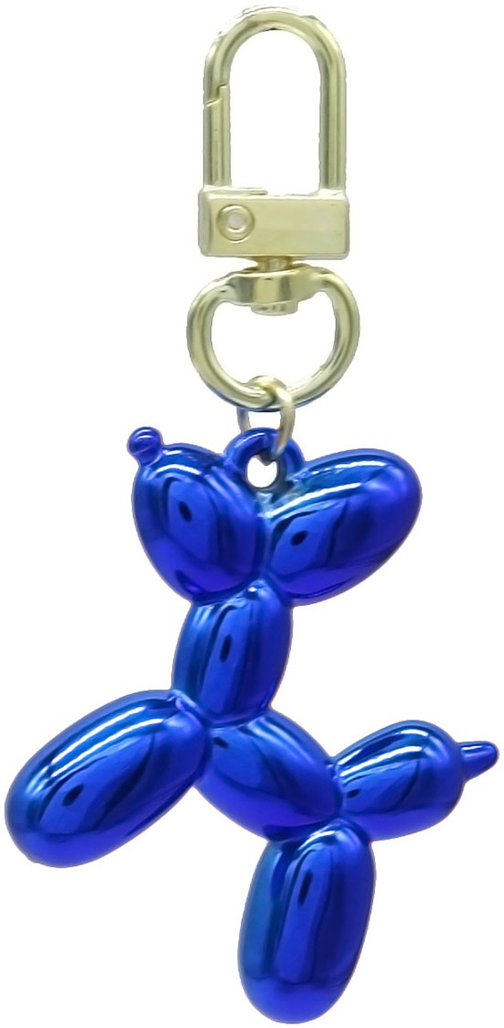 D-E24.2  KY2403-018-25 Keychain Dog 5cm Blue