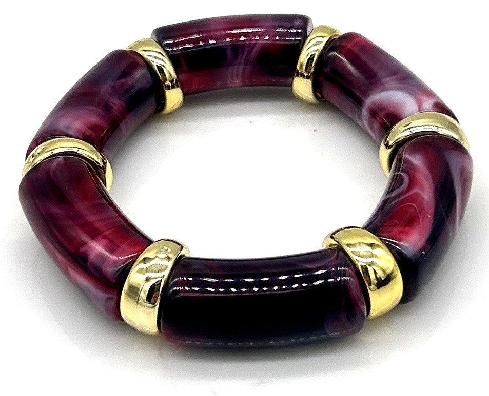 B-C9.1 B1135-001-1 Acrylic Bracelet Purple