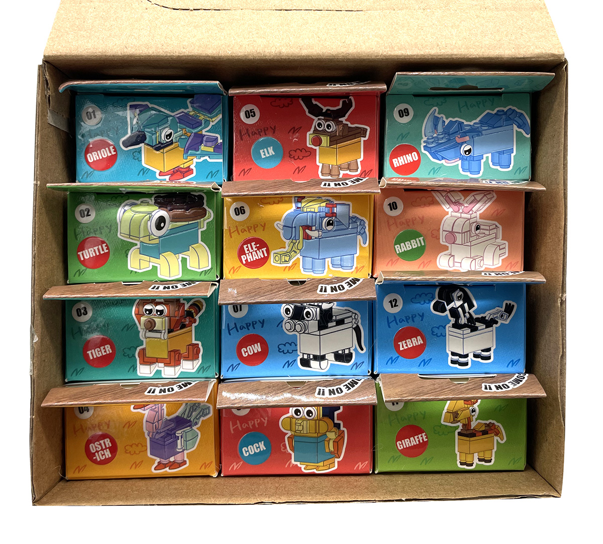 T-B7.2 TOY1147-002 Building Blocks Pencils with Sharpener - 12pcs