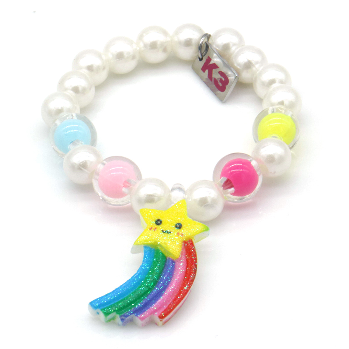 D-F15.1 K3-ZSB025 Bijoux Armband Wit met Ster