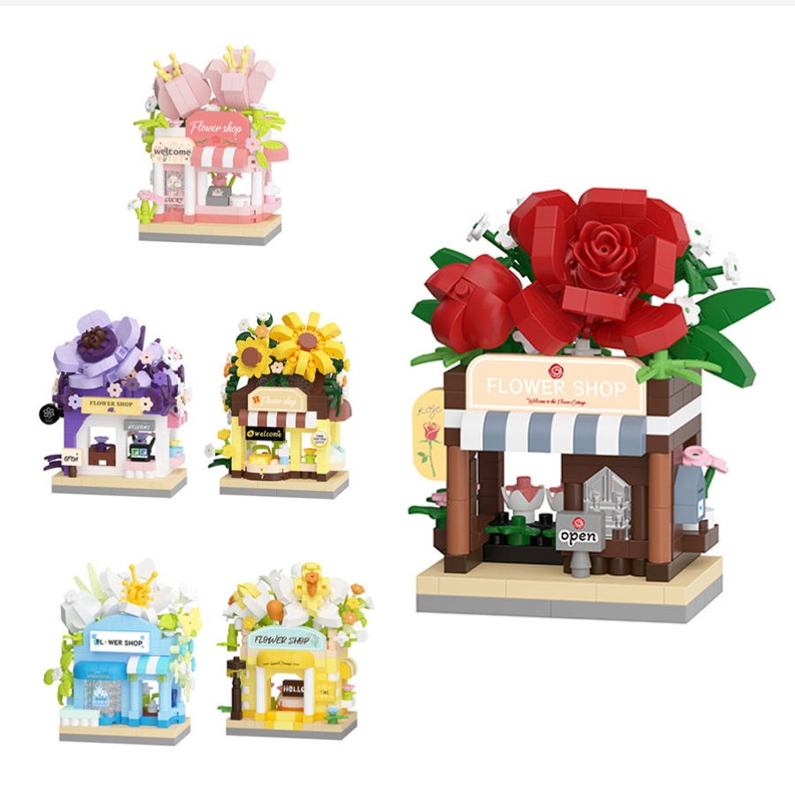 K-E3.2 S32  Building Block Set Flower Shop - 6pcs in display