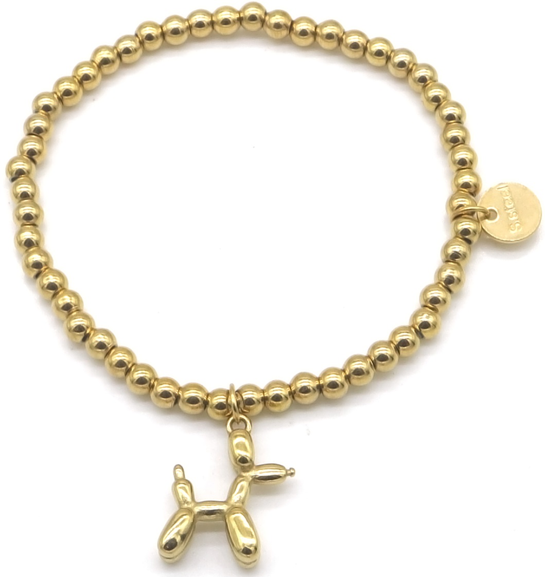 B-D12.1 B103-059G S. Steel Bracelet Dog
