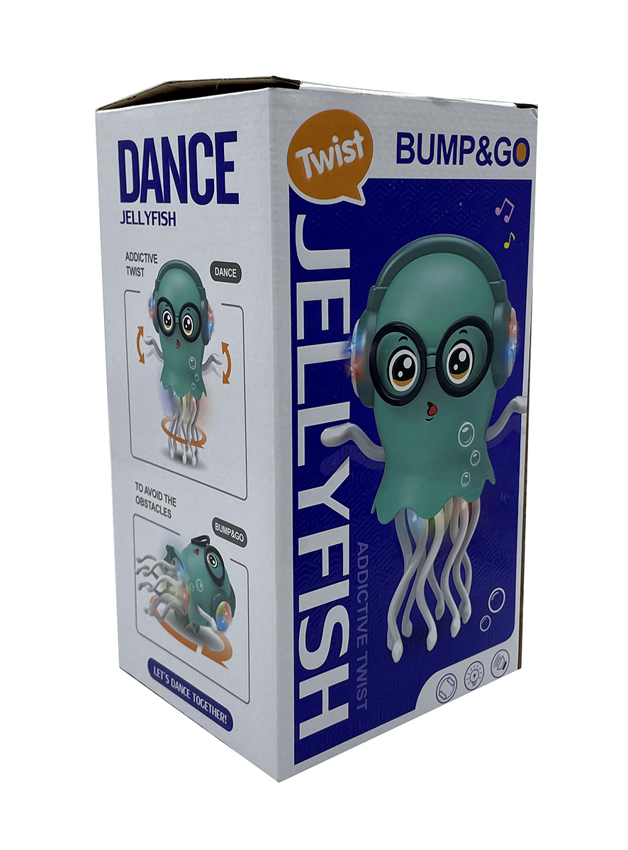 Z-A1.1 TOY1156-001 Dancing - Riding Octopus 20cm with LED and Music - Mixed Colors  -1pc
