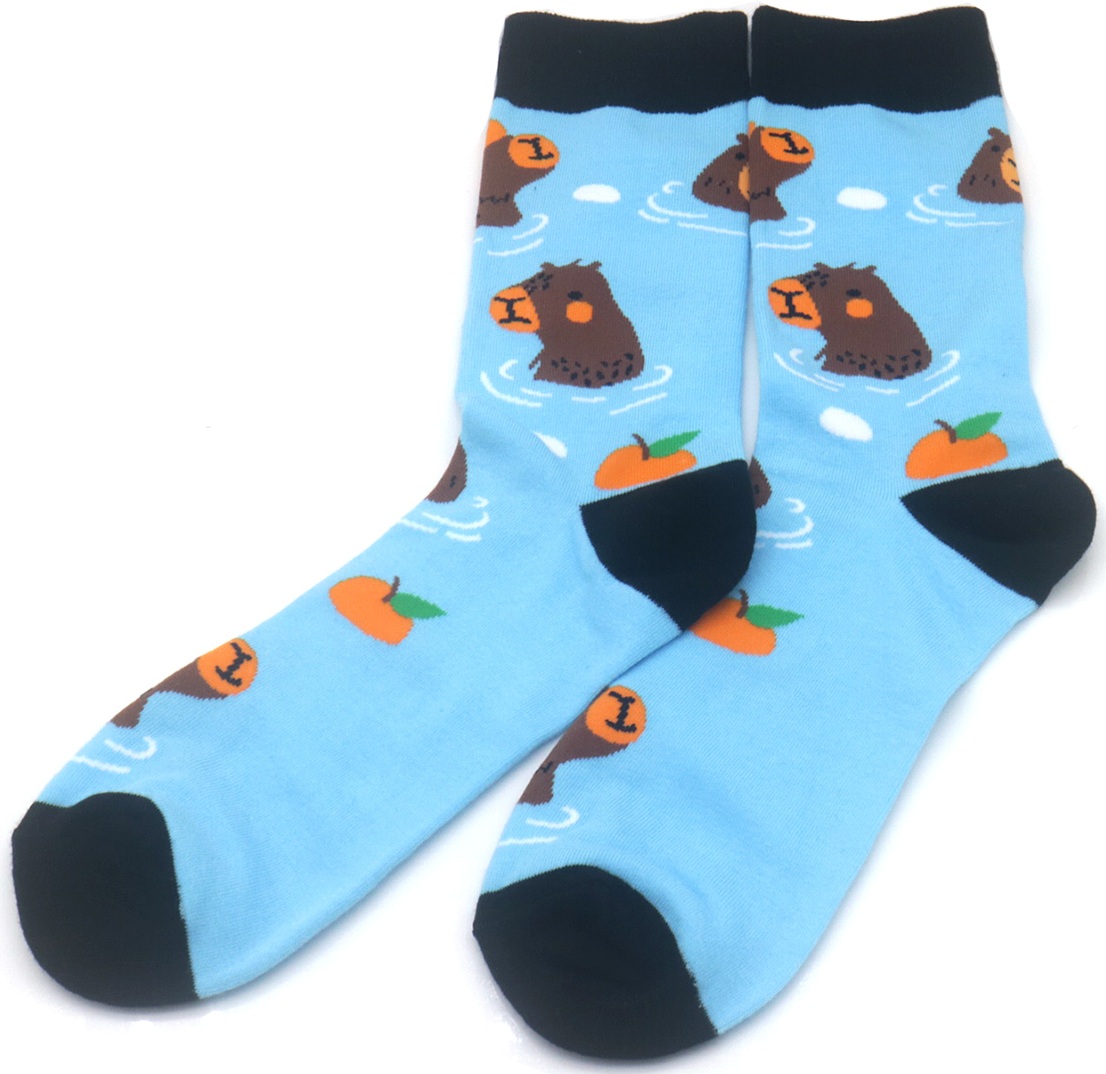 S-I8.1 SOCKS2548-002 Pair of Socks Size 38-45 Capybara