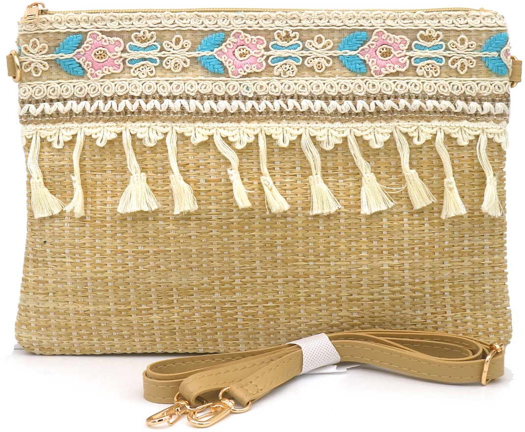 Q-F7.1 BAG1119-002-2 Woven Clutch 29x20.5cm