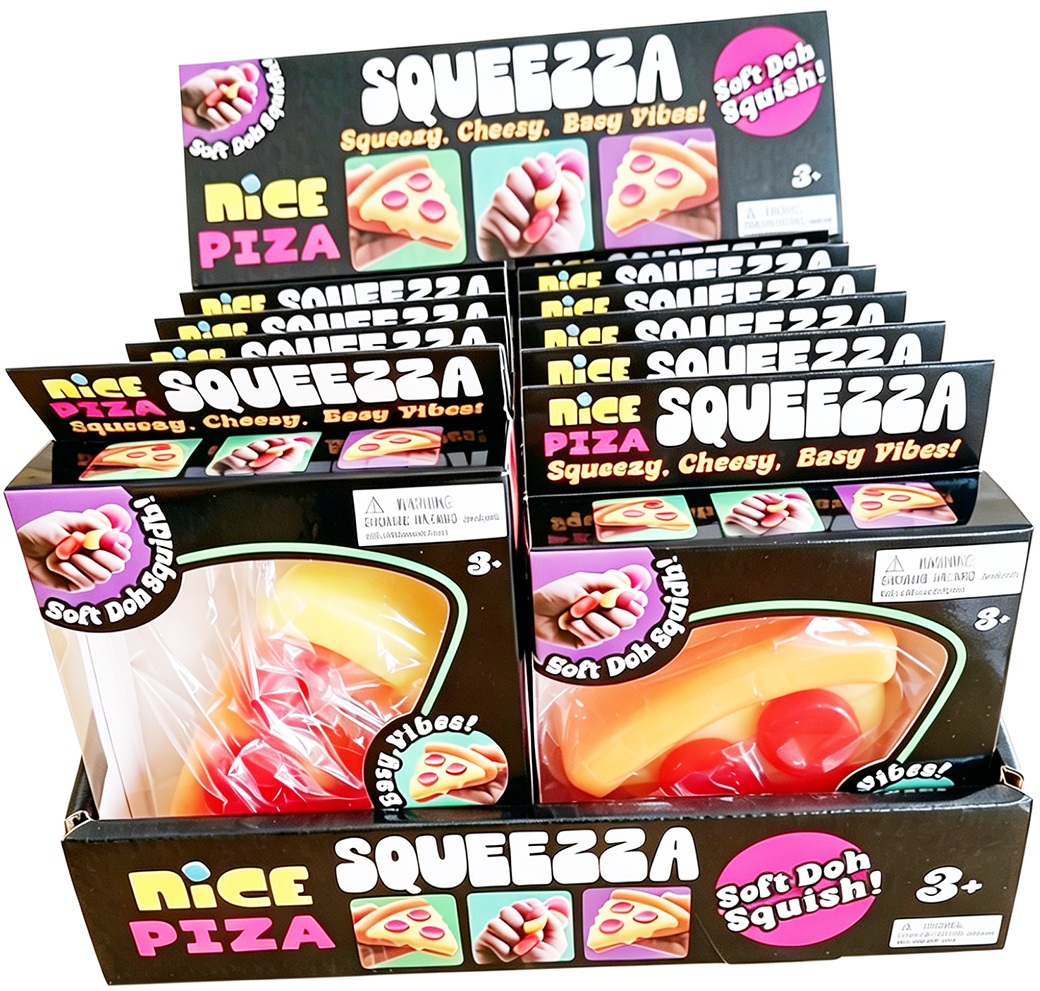 R-C4.1 TOY2610-079 Squishy Pizza - 12pcs
