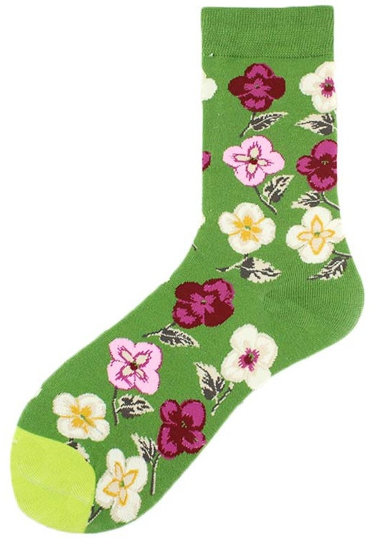 S-J3.1 SOCK2246-038-35 Pair of Socks Size 38-45 Flowers