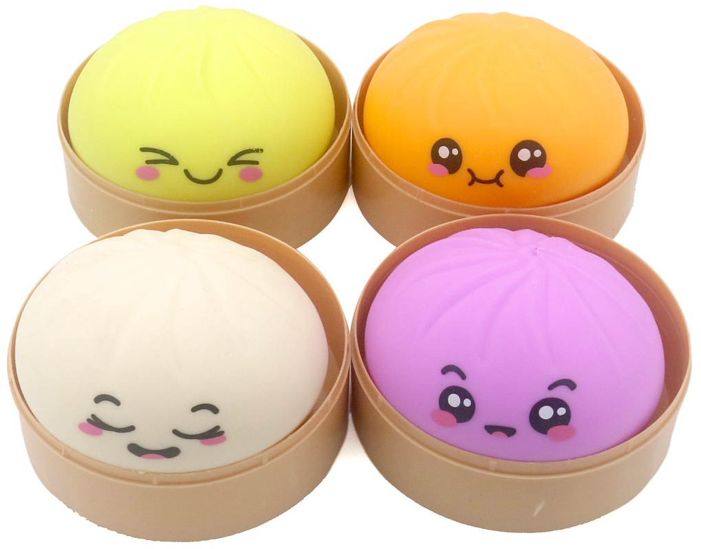 Q-M7.1 TOY004-004 Squishy Dumpling 8.5cm - Display 12pcs