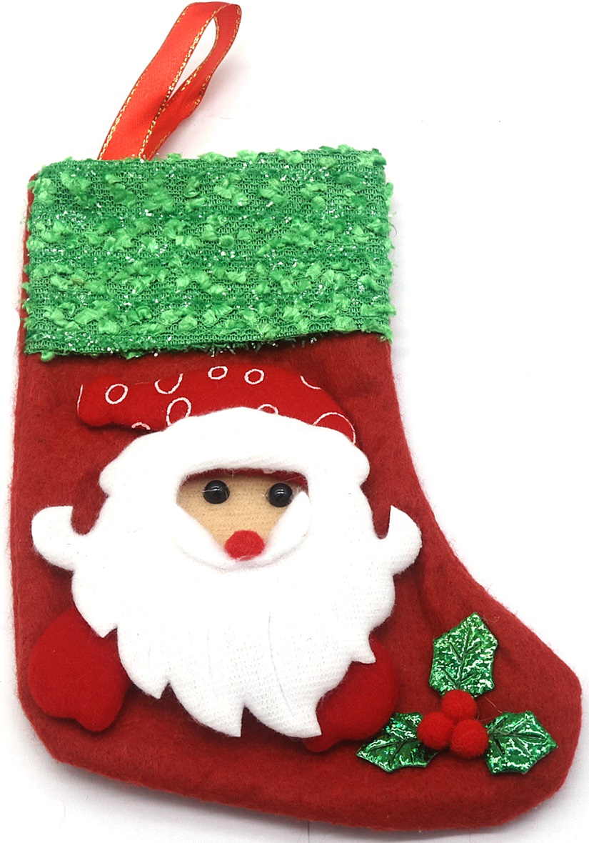 X-I8.2 CG708-001 Christmas Stocking 18cm Santa