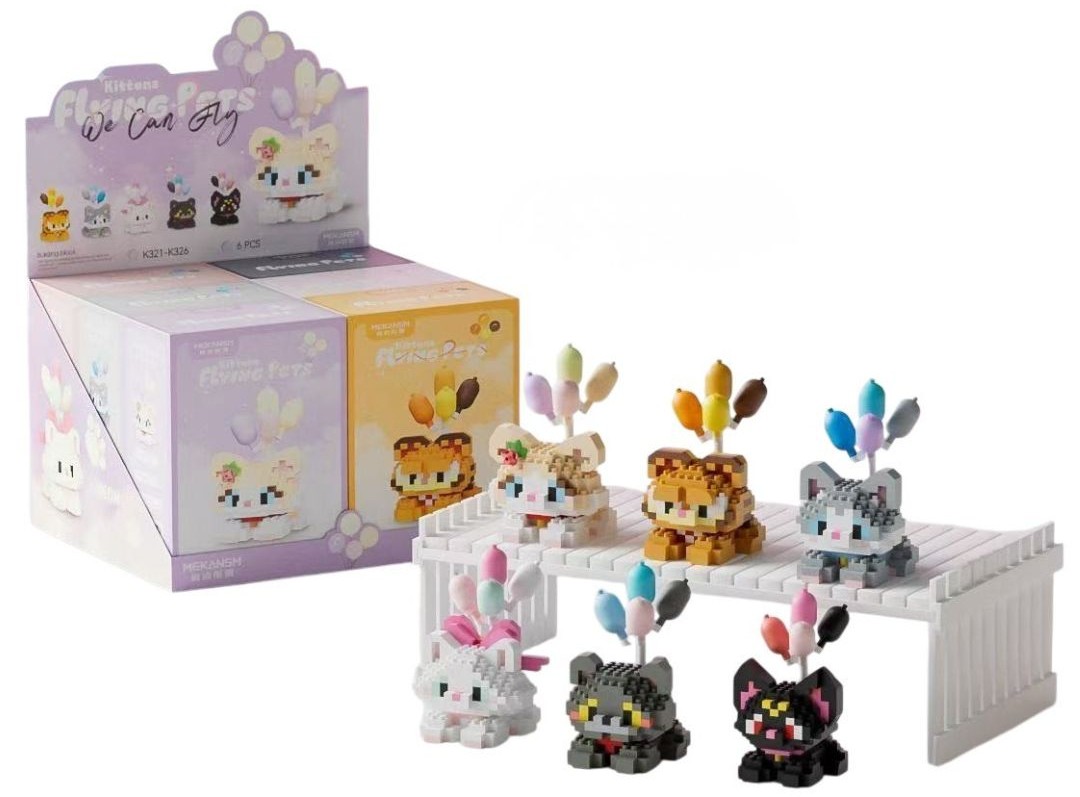 K-F8.1 S18 Building Block Set Flying Cats - 6pcs in display