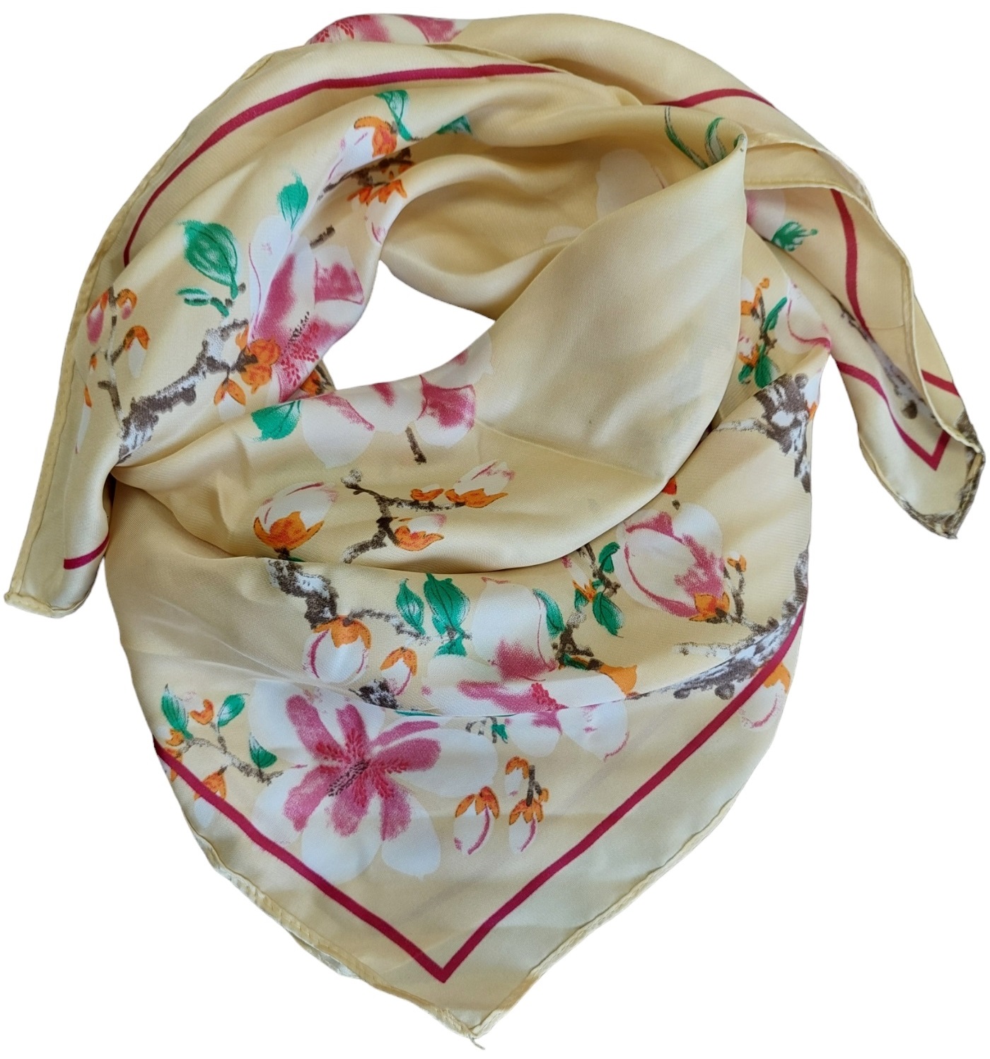 X-L5.1 SCARF815-001-6 Silk Look Scarf 70x70cm X-L5.1 SCARF815-001-6 Silk Look Scarf 70x70cm