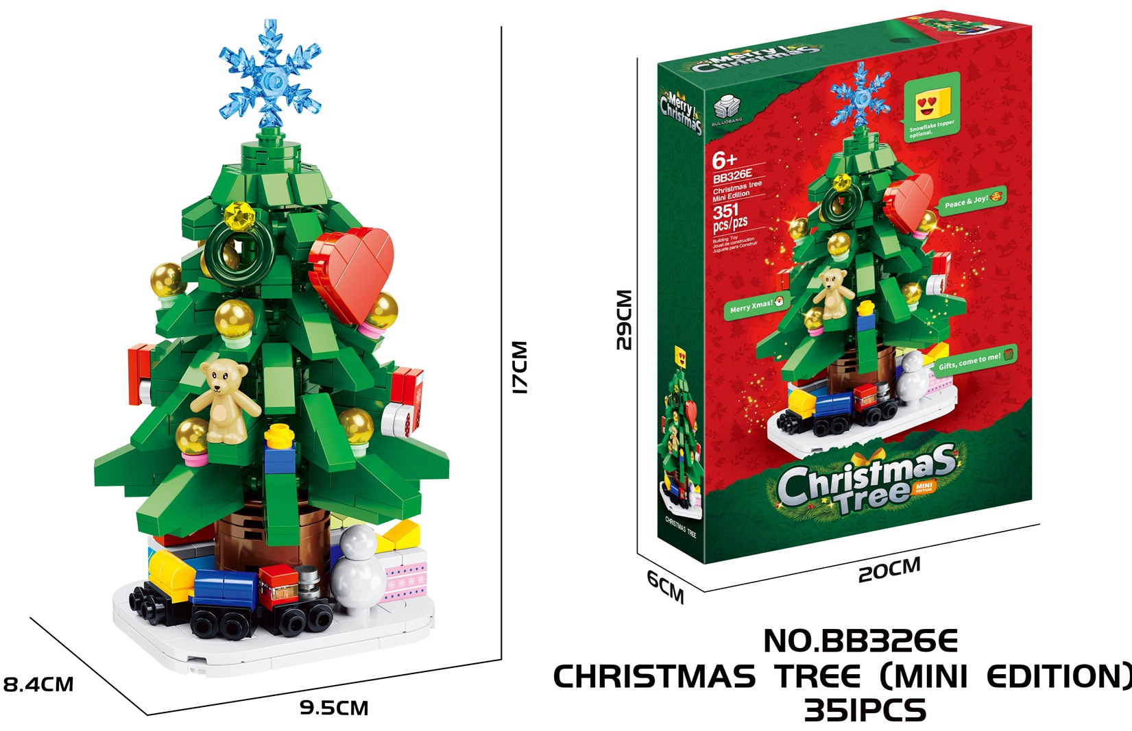 Z-B1.1 BB326E Building Block Set Christmas Tree 351pcs
