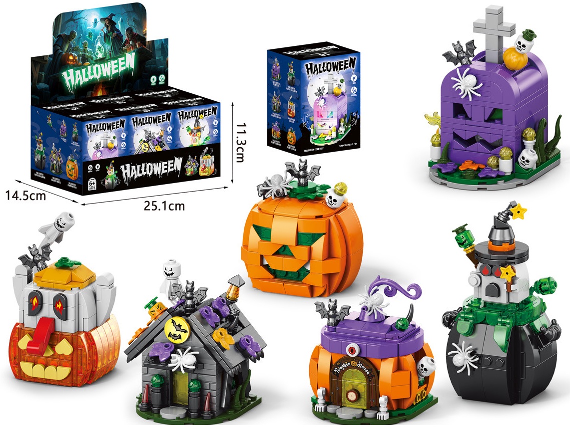 Z-F1.1 TOY8921 Building Block Set with Sound and Light Halloween - 6pcs