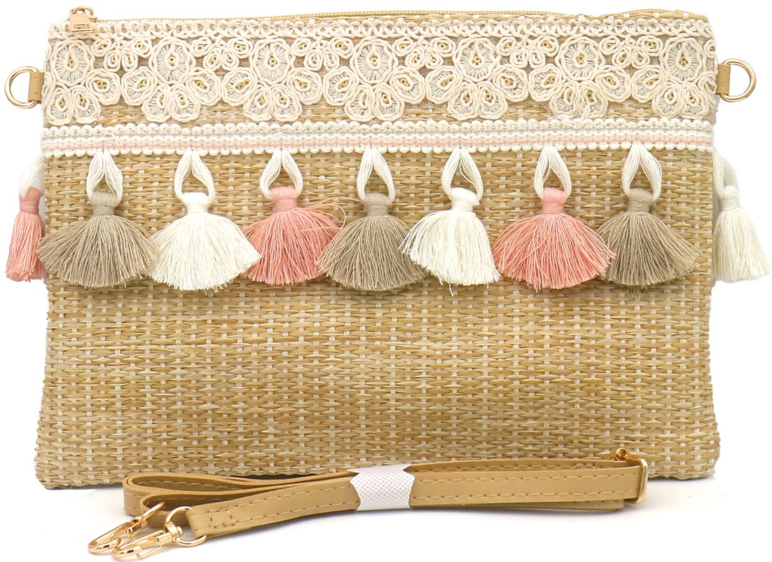 Q-G7.1 BAG1119-002-3 Woven Clutch 29x20.5cm