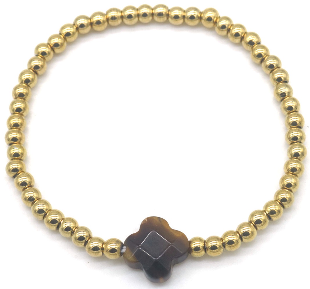 F-E6.3  B1661-119-5 S. Steel Bracelet Clover