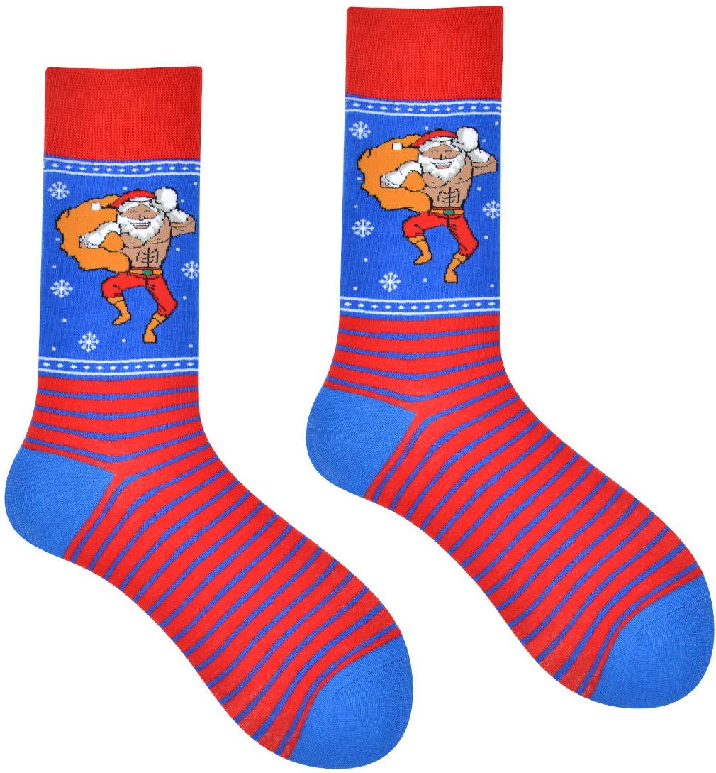 S-G1.1 SOCK2438-114  Pair of Socks Size 38-45 Santa