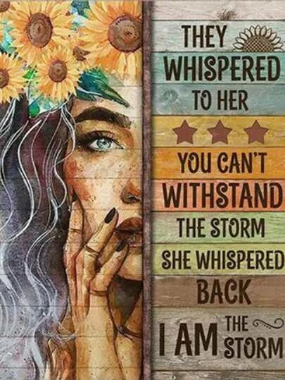 K-E2.2 DP2262918 Diamond Painting -Canvas 50x40cm - Painting 45x35cm Quote