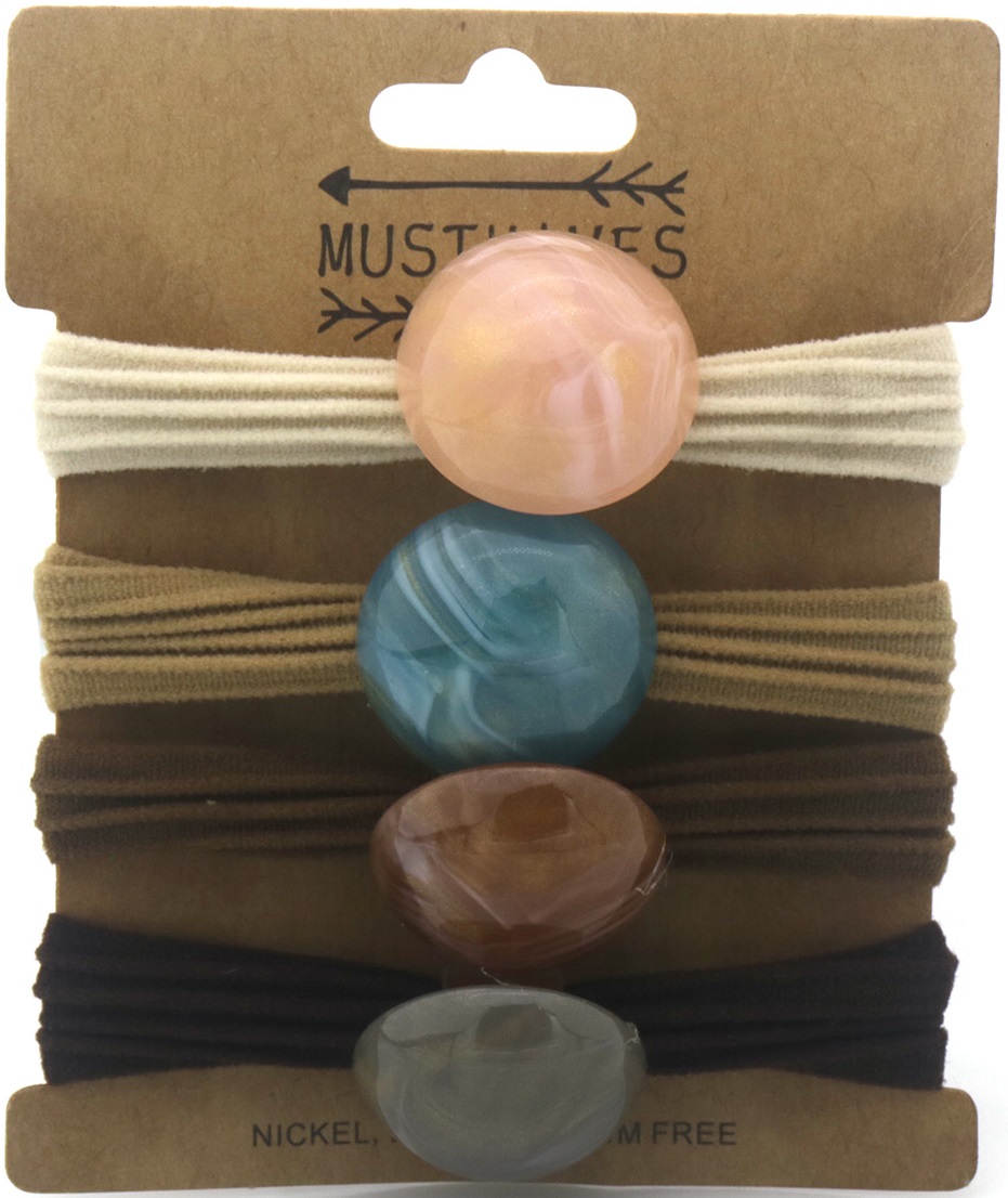 X-B6.1 H925-002 Hair Elastics 4pcs
