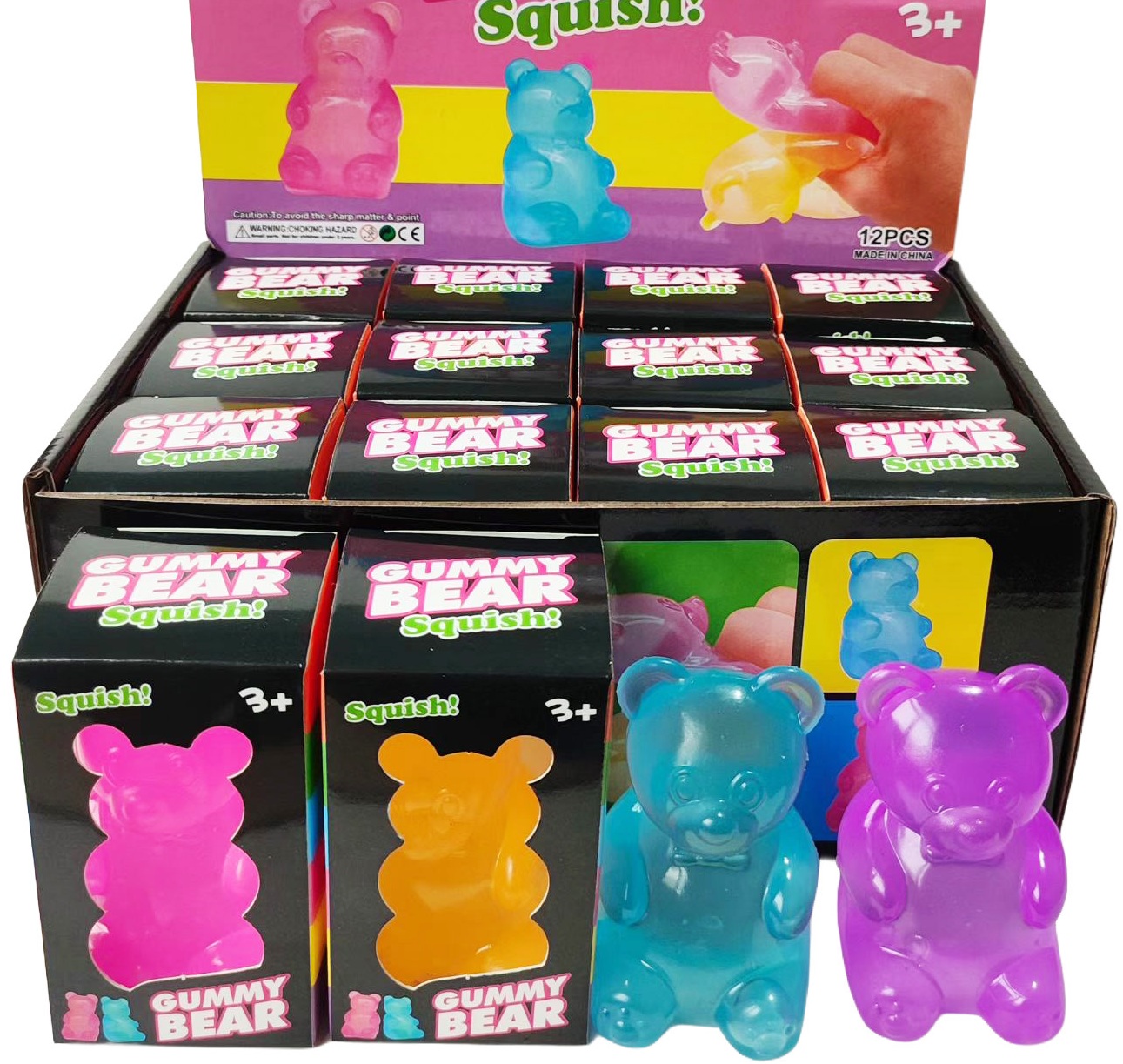 T-M4.2 TOY005-020 Squishy Bear - 12pcs 