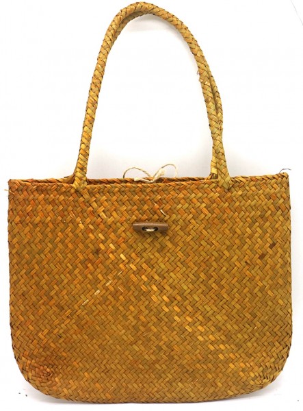 R-E1.1 BAG207-001 Woven Straw Bag 33x25cm Brown