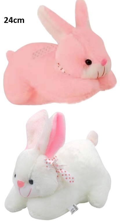 Z-E2.2 TOY2597-036 Soft Plush Rabbit 24cm -Mixed Colors - 1pc