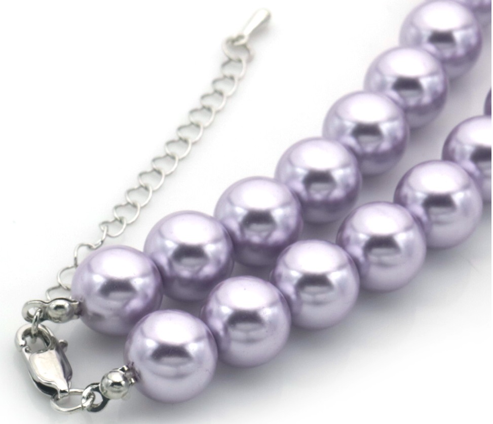 C-B12.2 N928-001-4 Necklace Glass Pearls 10mm