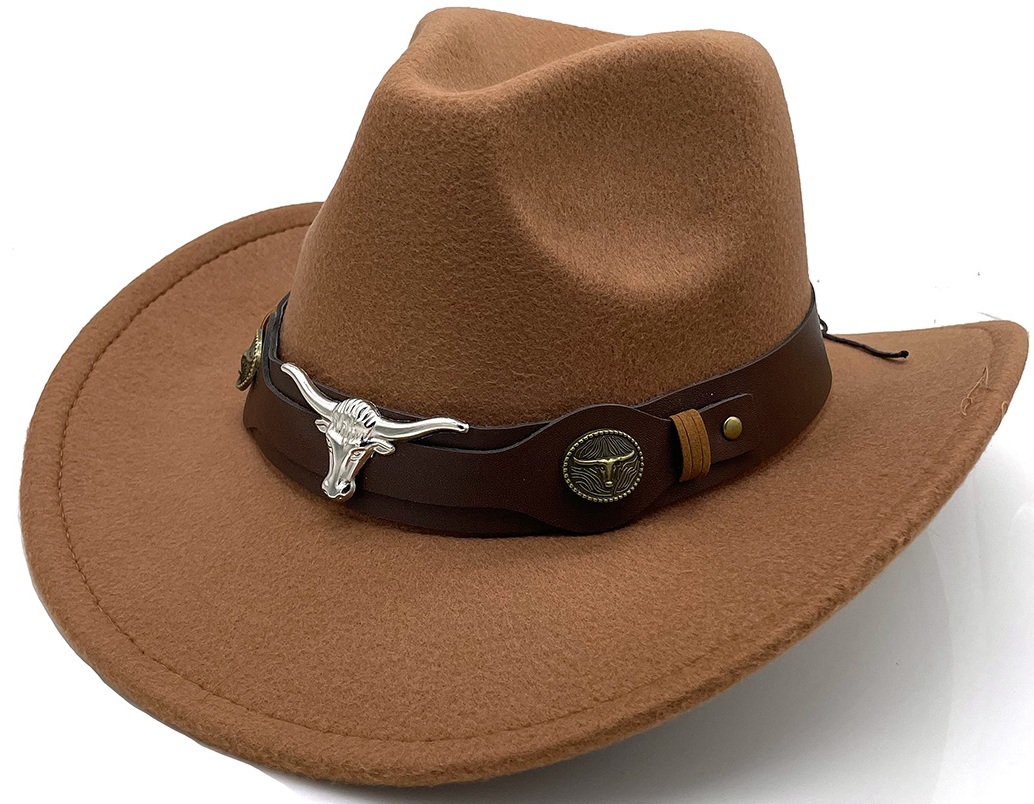 Z-C1.4 HAT1104-001-1 Western Hat Bull - #57 Brown