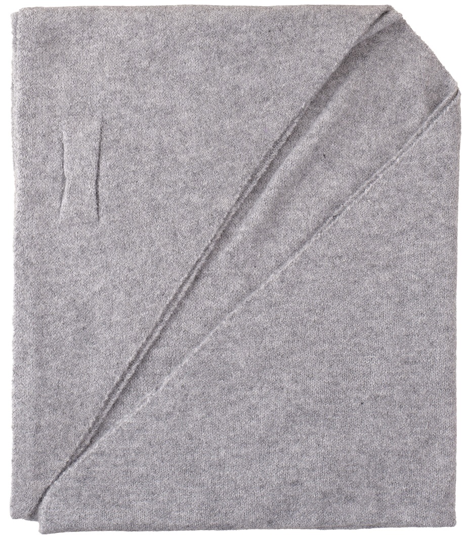R-K3.2 SCARF1008-003-2 Triangle Scarf Wool-Viscose 180x75cm Grey
