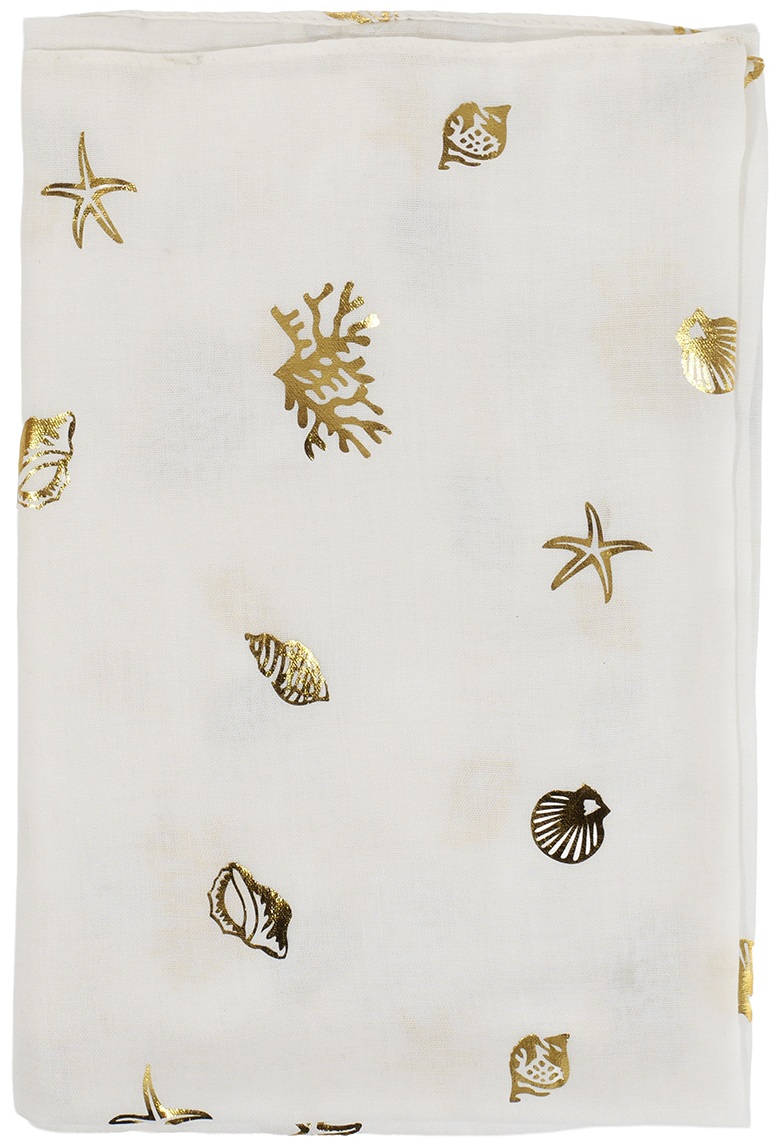 X-M8.1 SCARF1110-002-4 Summer Scarf Shells 180x70cm White