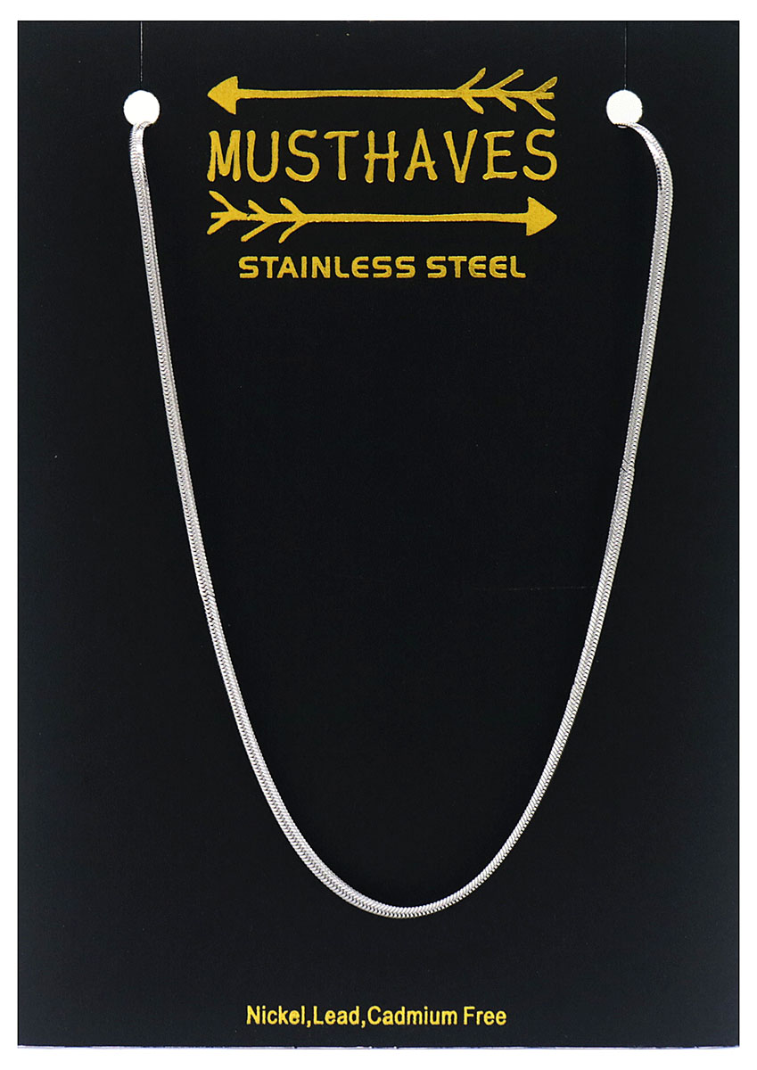 A-A18.5 N628-002S S. Steel 2mm Necklace 40-45cm