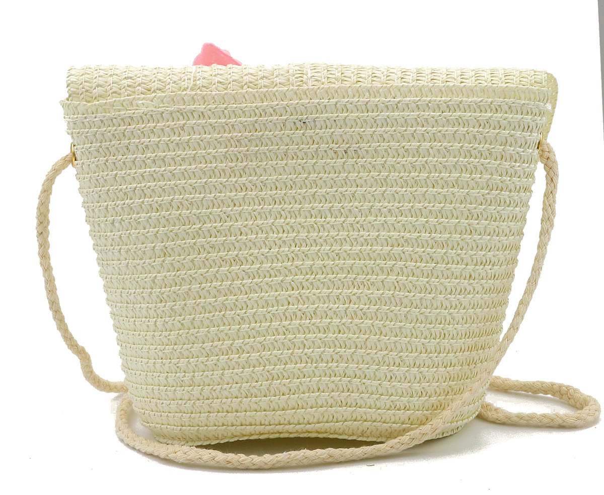 T-I4.1  BAG1120-004-2 Woven Kids Bag Mermaid 19x15x5.5cm Beige